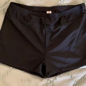 Black Tankini “Boy-Style” Bottoms Sz S
